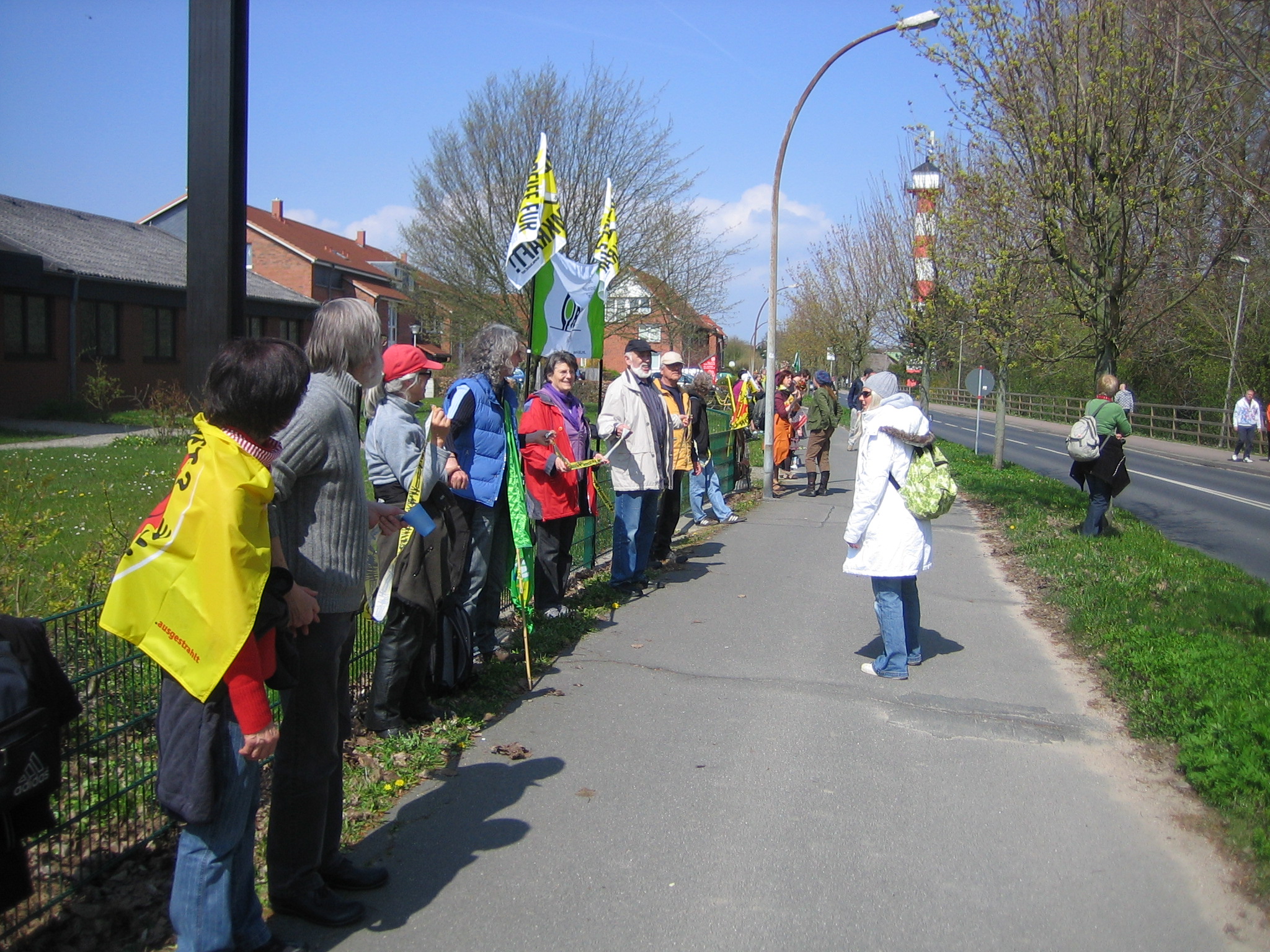 Stader TeilnehmerInnen an der Menschenkette