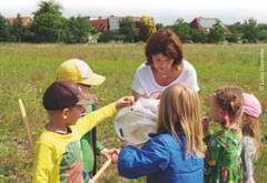 Kinder bauen Nisthilfen. Foto: Luisa Stemmler