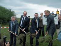 Foto: Beginn des Deichbaus
