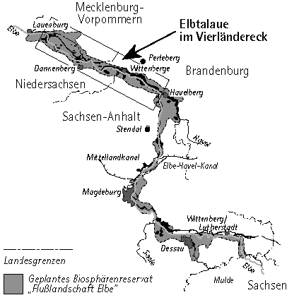 Karte: Flußlandschaft Elbe